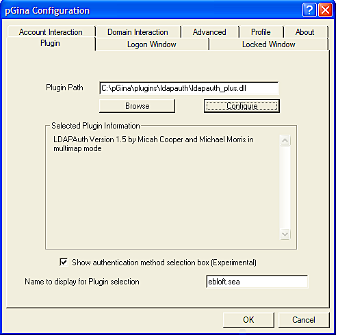 pGina LDAPAuth Screenshot