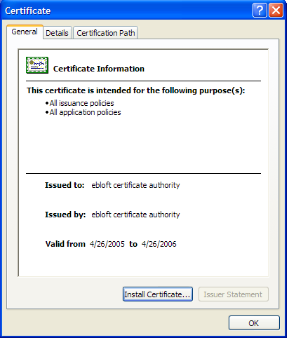 SSL Certificate Screenshot